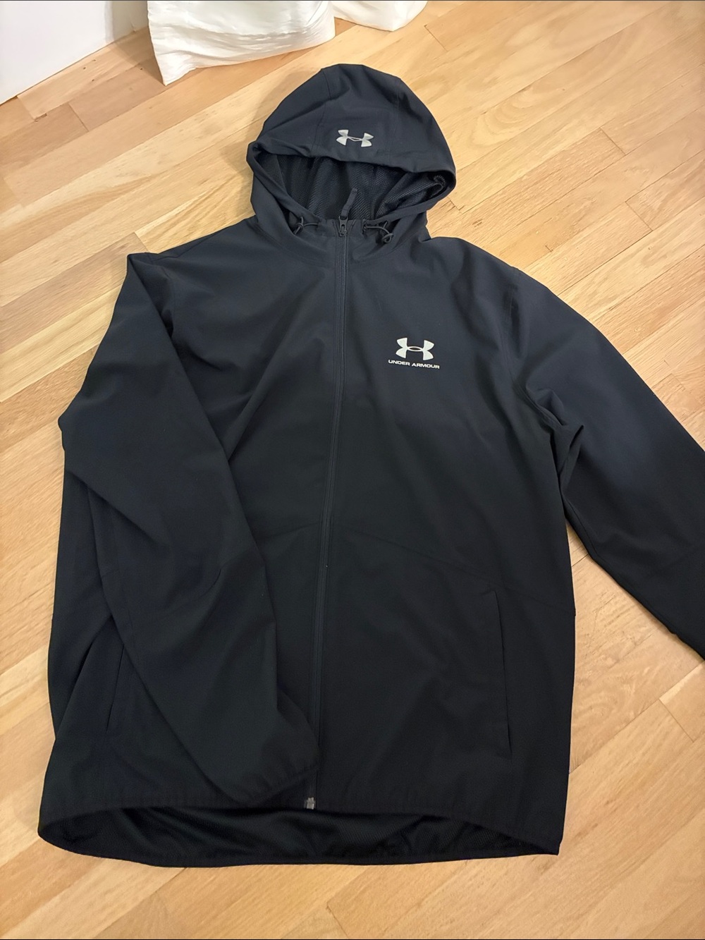 Under Armour Black Hooded Full-Zip Performance Jacket